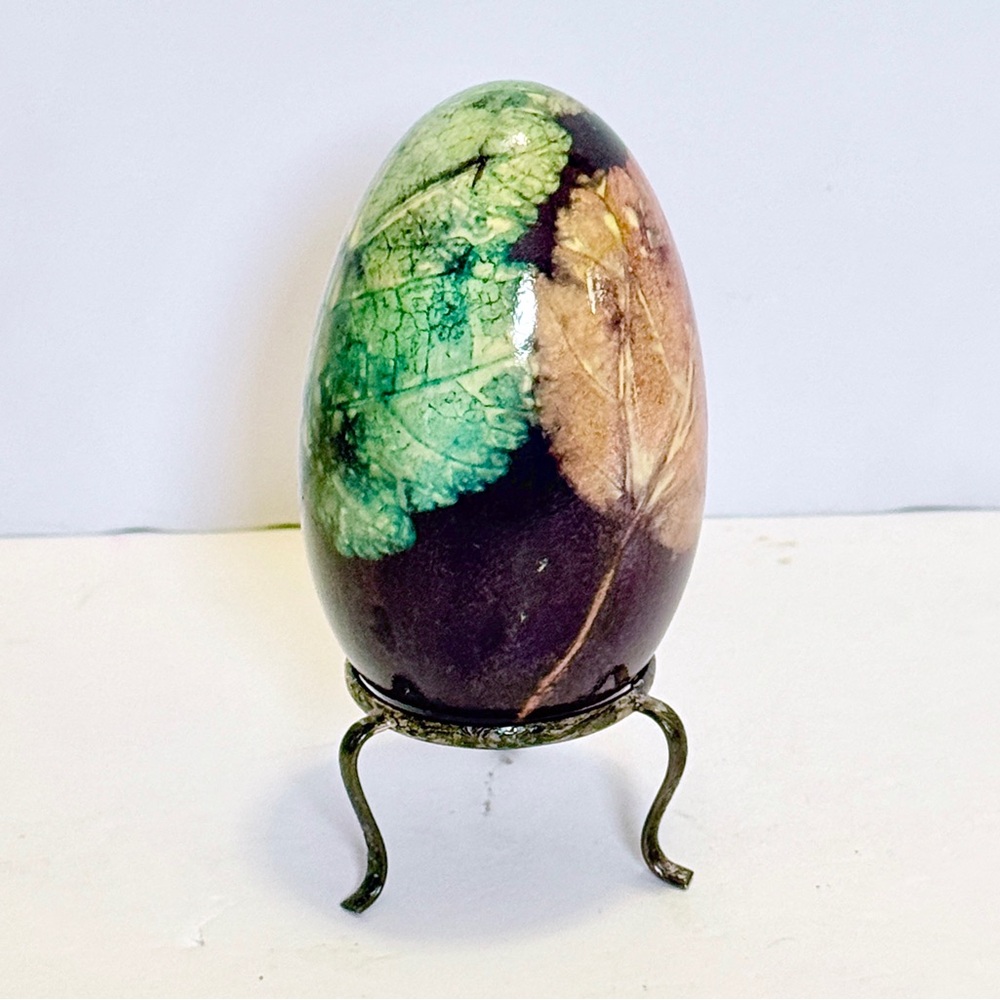 Exquisite Artisan Hand-Decorated Hollow Goose Egg European Easter Egg